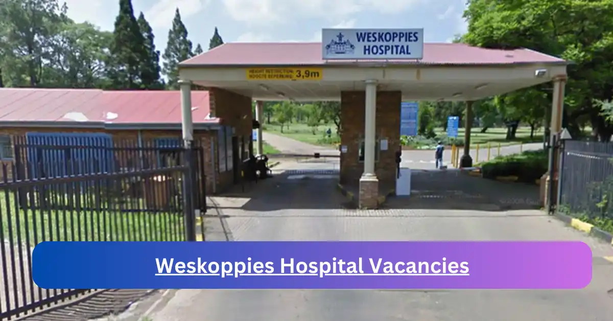 x1 Weskoppies Hospital Vacancies 2025 opening Fresh Job Opportunities